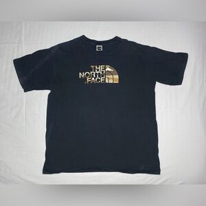 The North Face Men's Cotton T-Shirt with Camo Logo Spellout Size L Gorpcore